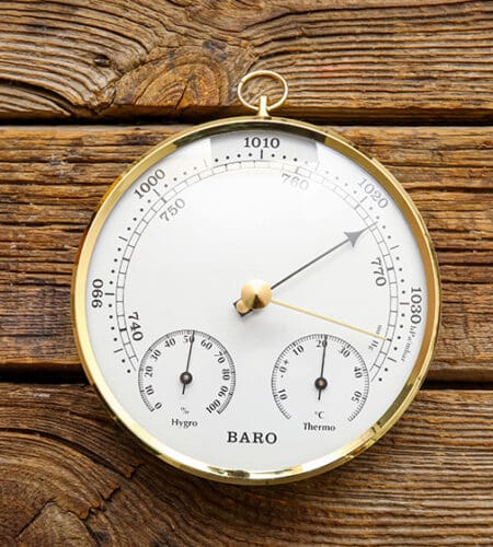 What does a barometer measure?