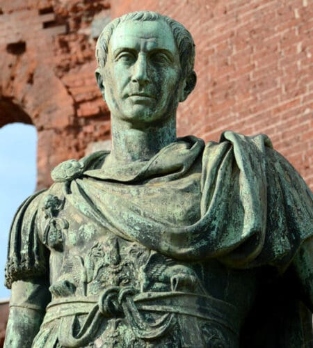 Which conspirator was the first to strike Julius Caesar?